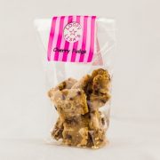 Plain fudge with cherry pieces